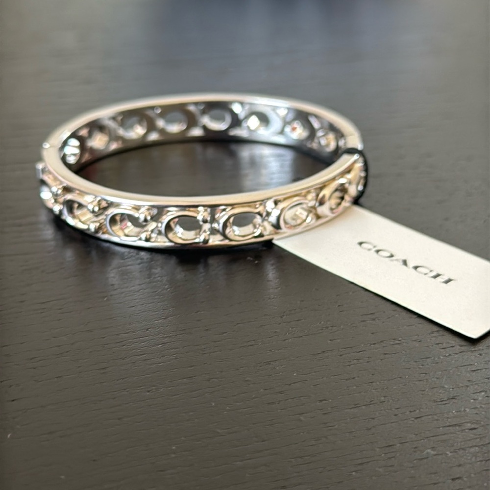 Coach Silver Bangle Bracelet